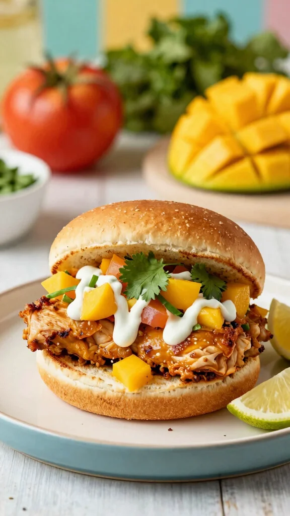 18 Chicken Sandwich Spreads & Fillings Recipes - 13. Mango Salsa & Cilantro Cream 1