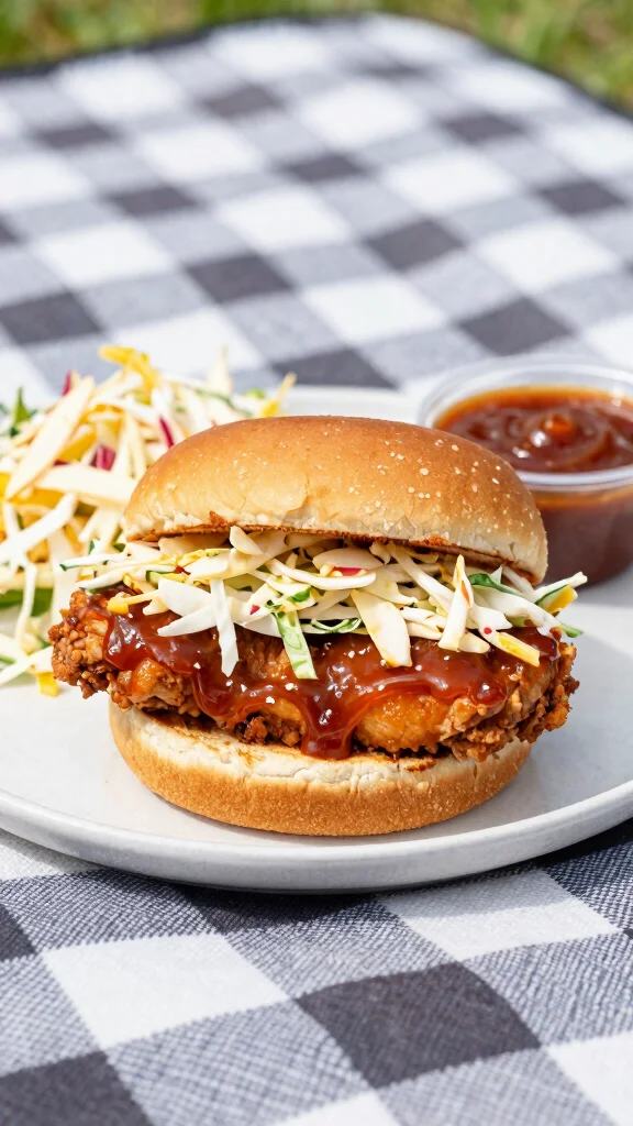 18 Chicken Sandwich Spreads & Fillings Recipes - 7. BBQ Sauce & Coleslaw 1