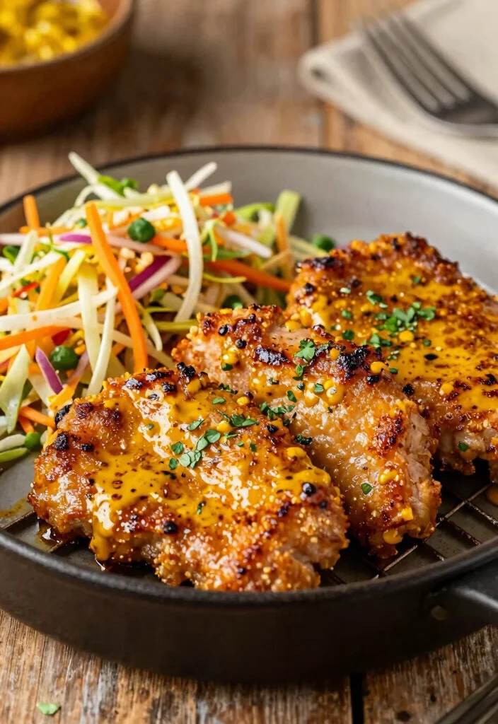 18 Foolproof Best Air Fryer Pork Chops: Recipe for Beginners - 10. Spicy Mustard Air Fryer Pork Chops 1