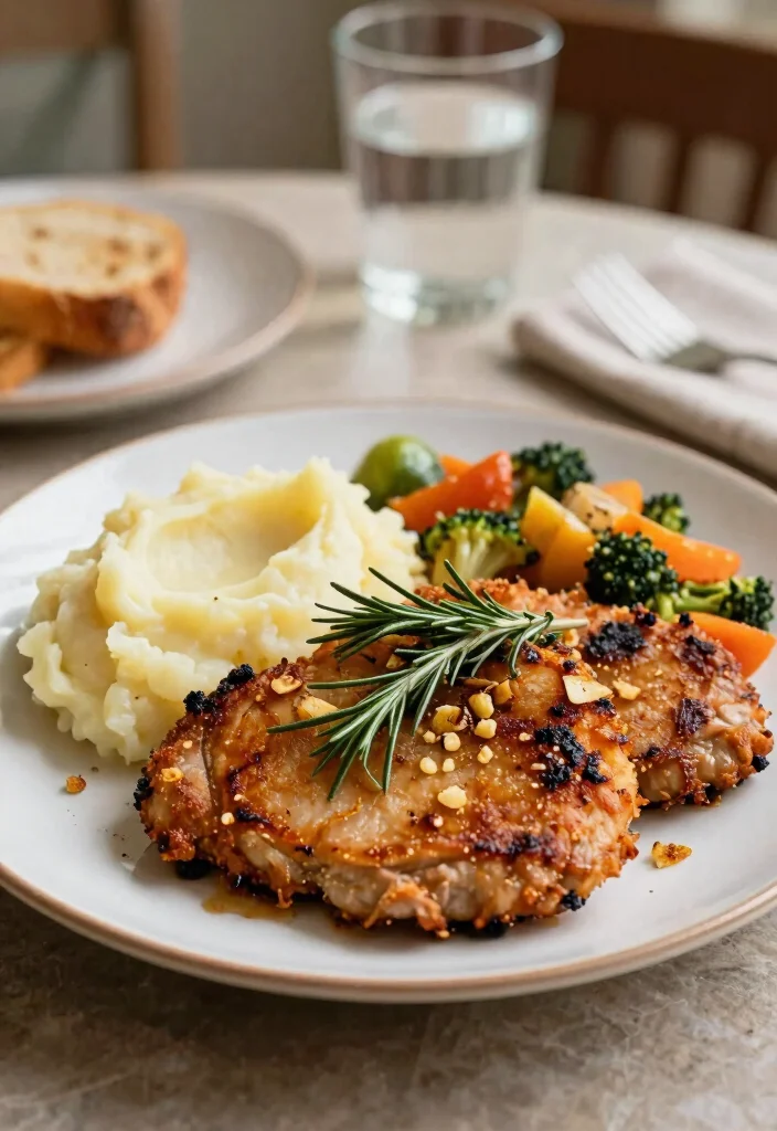 18 Foolproof Best Air Fryer Pork Chops: Recipe for Beginners - 11. Garlic Rosemary Air Fryer Pork Chops 1