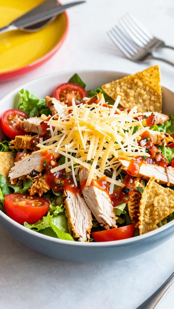 18 High-Protein Chicken Recipes for Fitness Lovers - 16. Chicken Taco Salad 1