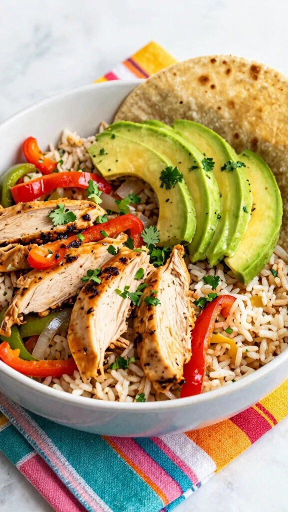 18 High-Protein Chicken Recipes for Fitness Lovers - 6. Chicken Fajita Bowls 1