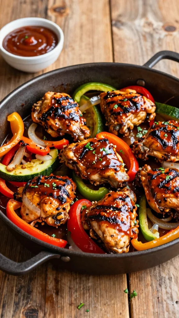 18 One-Pan Chicken Recipes for Easy Cleanup - 2. One-Pan BBQ Chicken and Veggies 1