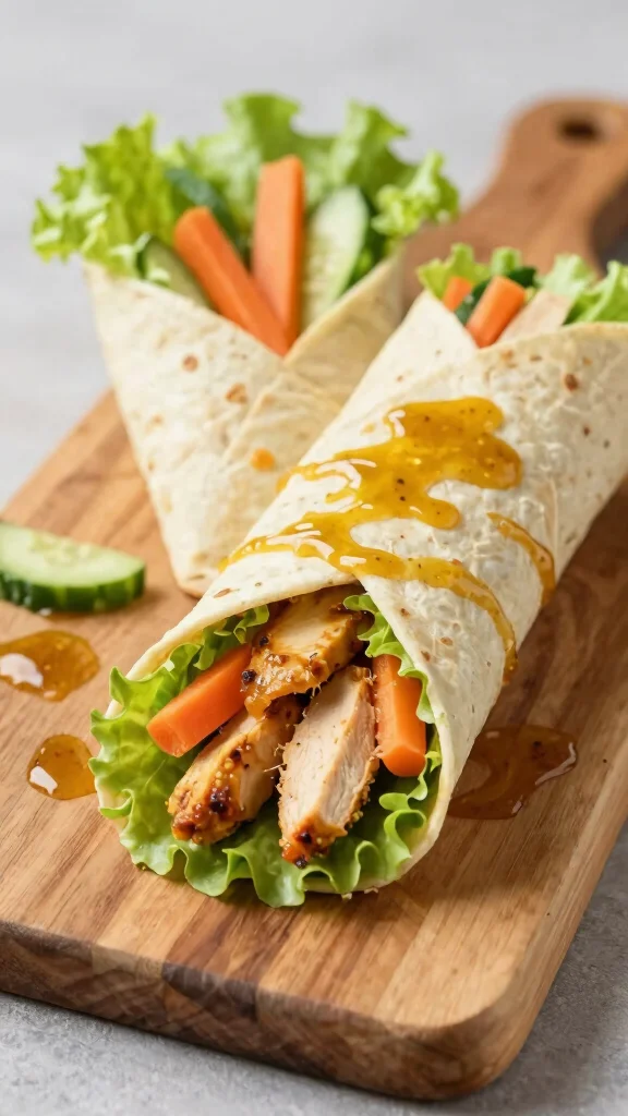 18 Quick and Easy 30-Minute Chicken Recipes for Busy Families - 3. Honey Mustard Chicken Wraps 1