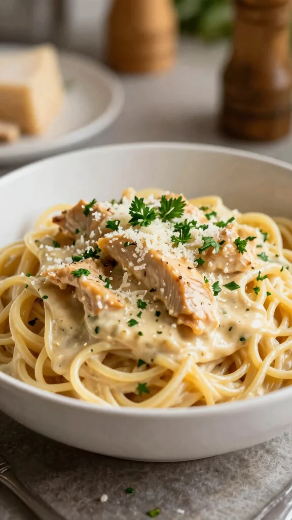 18 Quick and Easy 30-Minute Chicken Recipes for Busy Families - 5. Creamy Garlic Chicken Pasta 1