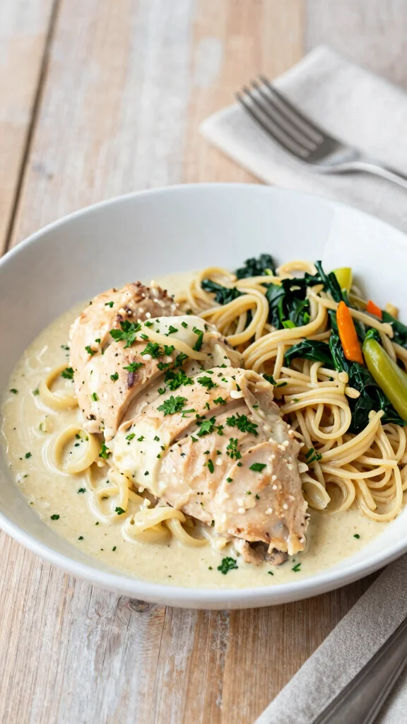 18 Slow Cooker Chicken Recipes Perfect for Meal Prep - 5. Creamy Garlic Chicken 1