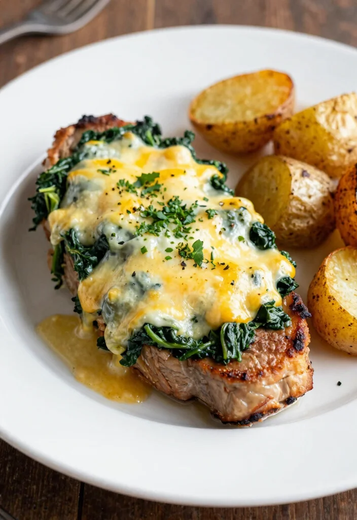 18 Thick Juicy Center Cut Pork Chop Recipes: Steaks for Weight Loss - 14. Stuffed Pork Chops with Spinach and Cheese 1