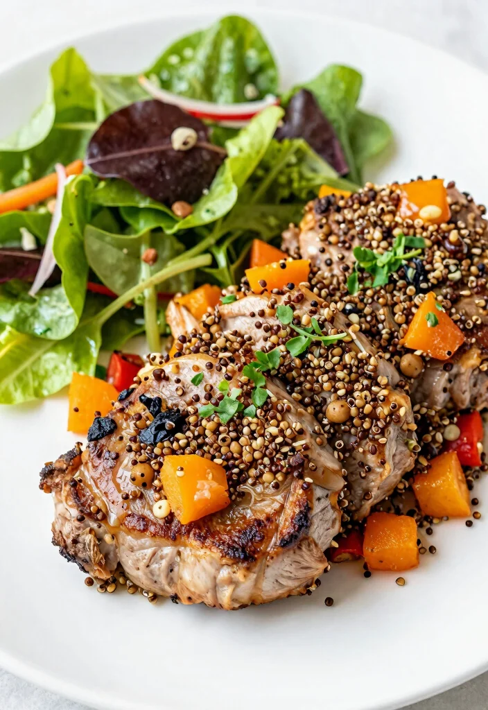 18 Thick Juicy Center Cut Pork Chop Recipes: Steaks for Weight Loss - 17. Mediterranean Quinoa Stuffed Pork Chops 1