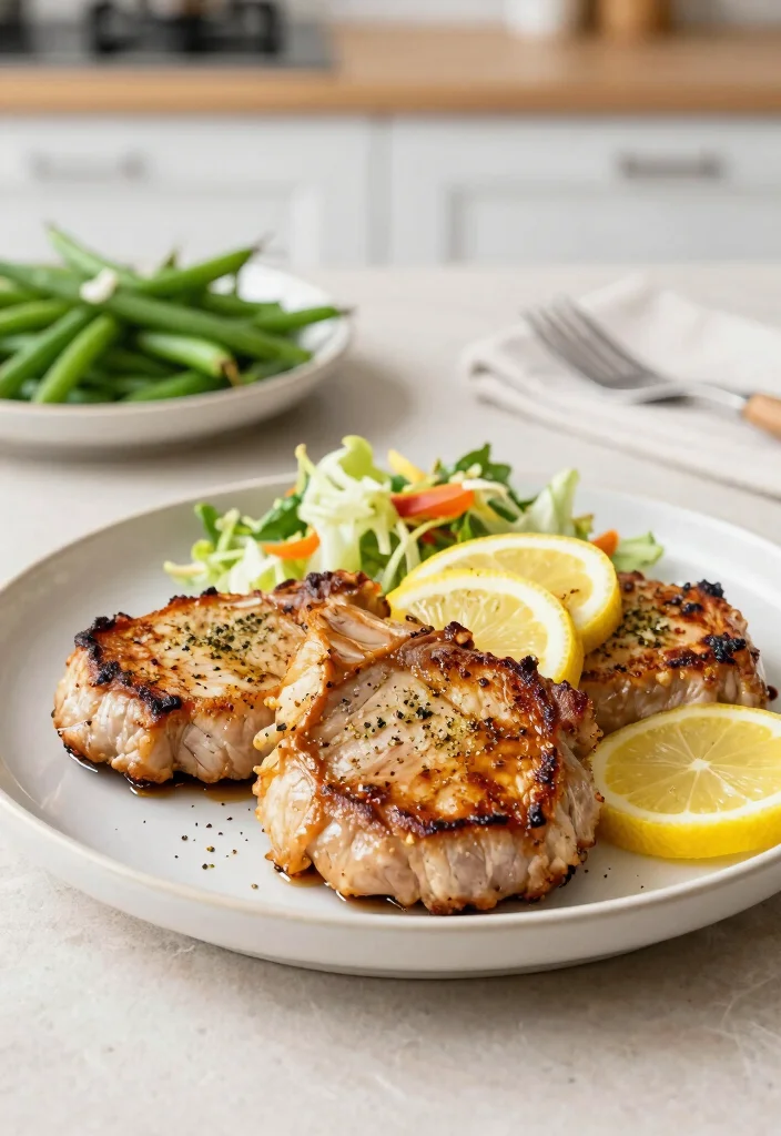 18 Thick Juicy Center Cut Pork Chop Recipes: Steaks for Weight Loss - 6. Lemon Pepper Baked Pork Chops 1