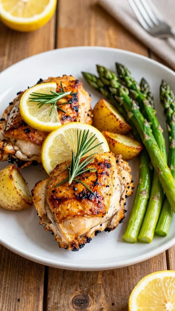 19 Baked Chicken Recipes with Big Flavor - 7. Rosemary Lemon Chicken Thighs 1