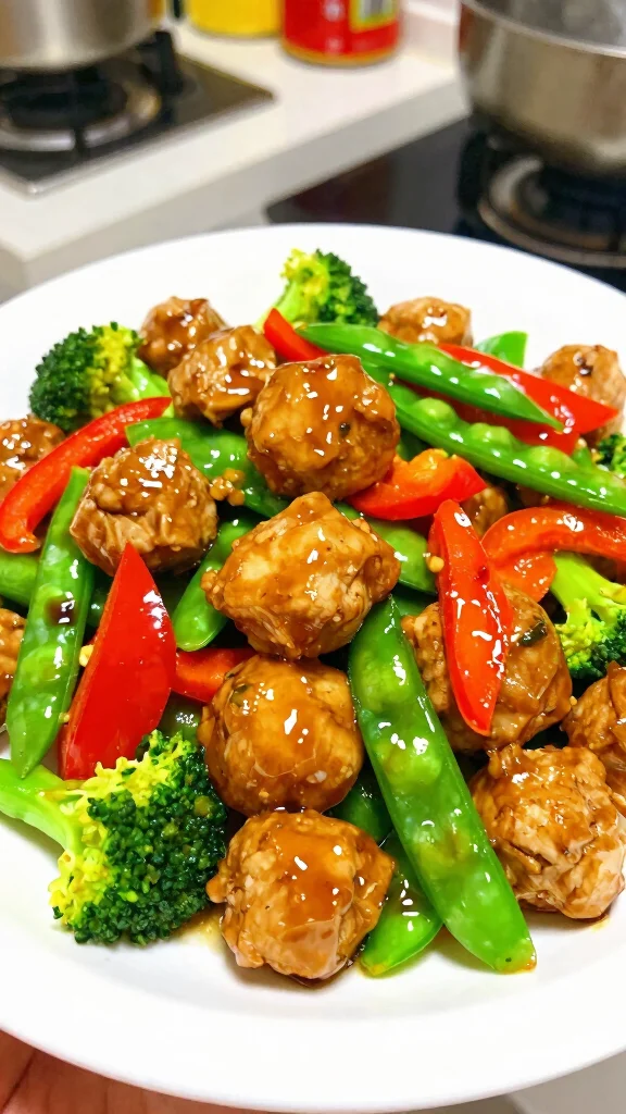 19 Chicken Meatball Recipes Juicy & Easy - 13. Chicken Meatball Stir-Fry 1