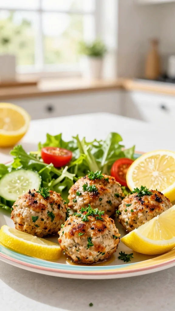 19 Chicken Meatball Recipes Juicy & Easy - 3. Zesty Lemon Herb Chicken Meatballs 1
