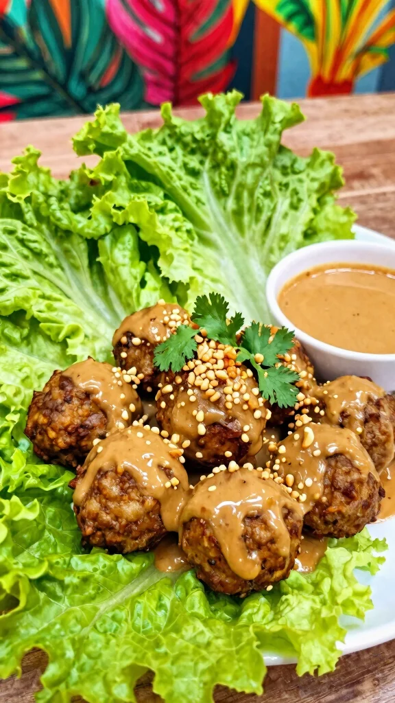 19 Chicken Meatball Recipes Juicy & Easy - 7. Thai Peanut Chicken Meatballs 1