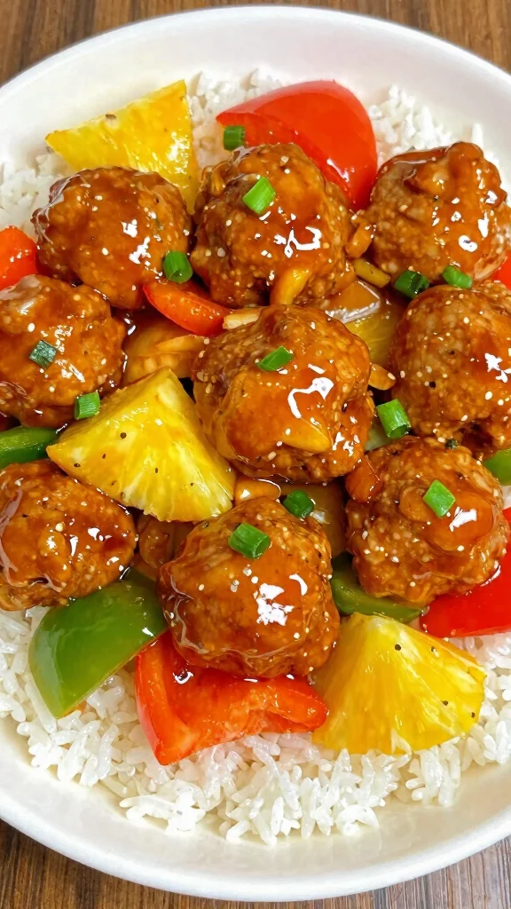 19 Chicken Meatball Recipes Juicy & Easy - 9. Sweet and Sour Chicken Meatballs 1