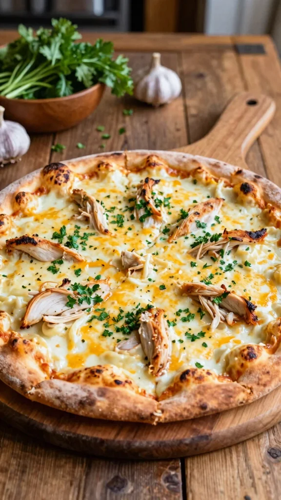 19 Chicken Pizza Recipes You Can Make at Home - 1. Classic Chicken Alfredo Pizza 1