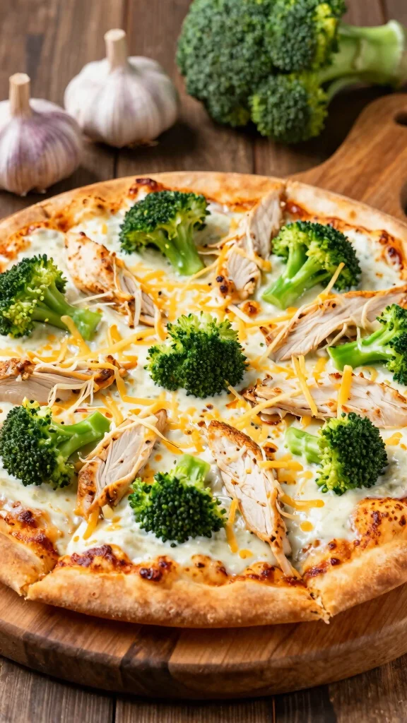 19 Chicken Pizza Recipes You Can Make at Home - 14. Chicken and Broccoli Pizza 1