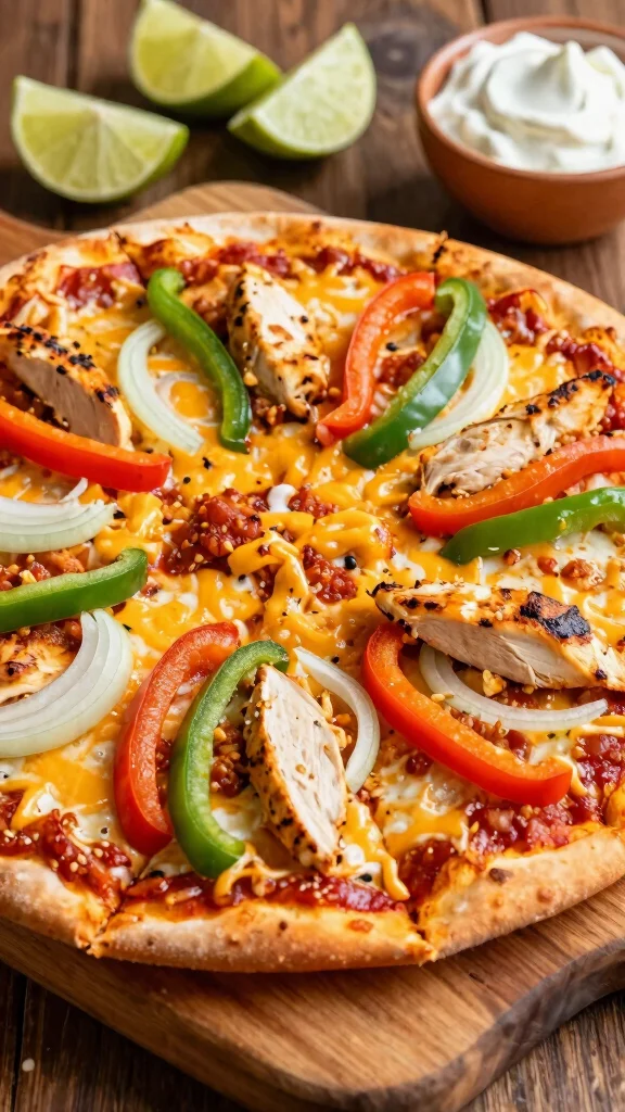 19 Chicken Pizza Recipes You Can Make at Home - 8. Chicken Fajita Pizza 1