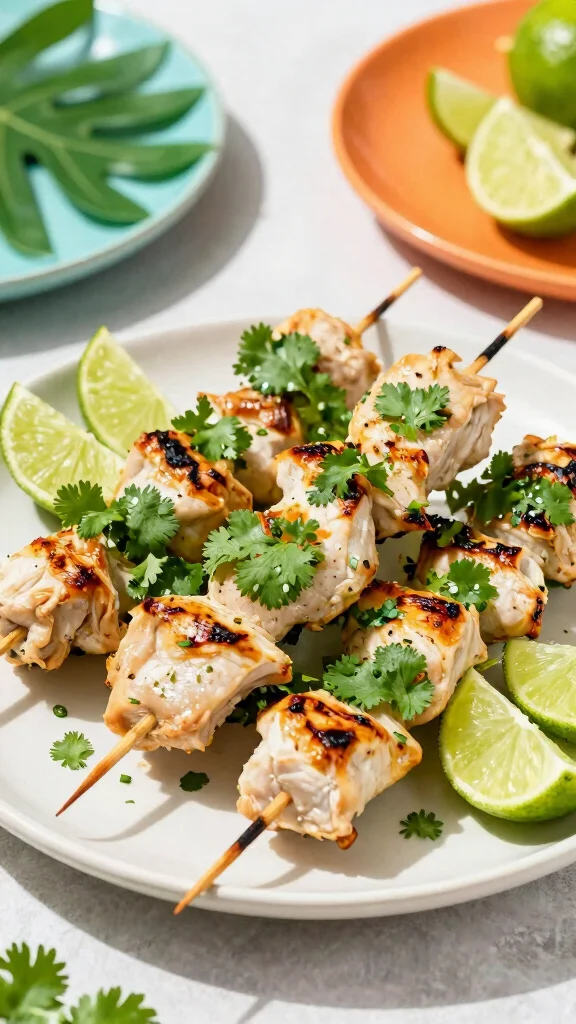 19 Chicken Skewer Recipes for Party Nights - 12. Cilantro Lime Chicken Skewers 1