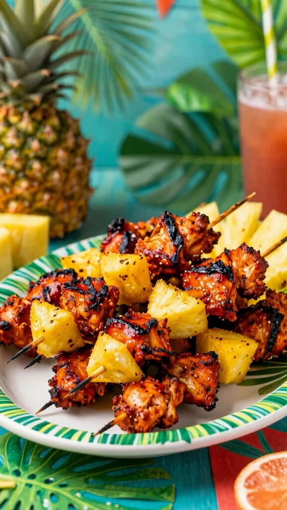 19 Chicken Skewer Recipes for Party Nights - 17. Caribbean Jerk Chicken Skewers 1