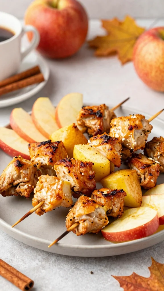19 Chicken Skewer Recipes for Party Nights - 19. Spiced Apple Chicken Skewers 1
