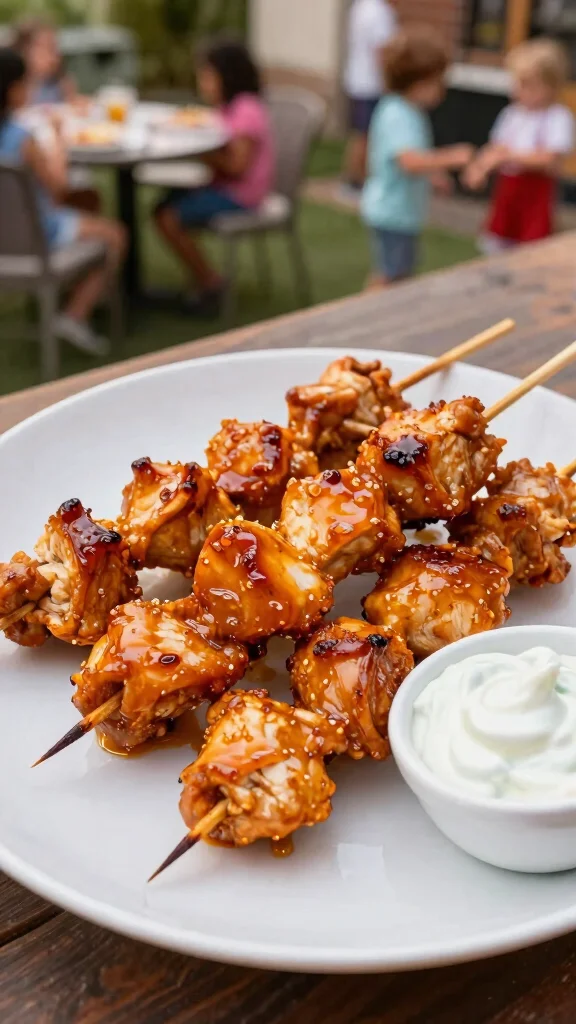 19 Chicken Skewer Recipes for Party Nights - 3. Sweet and Spicy Honey Chicken Skewers 1