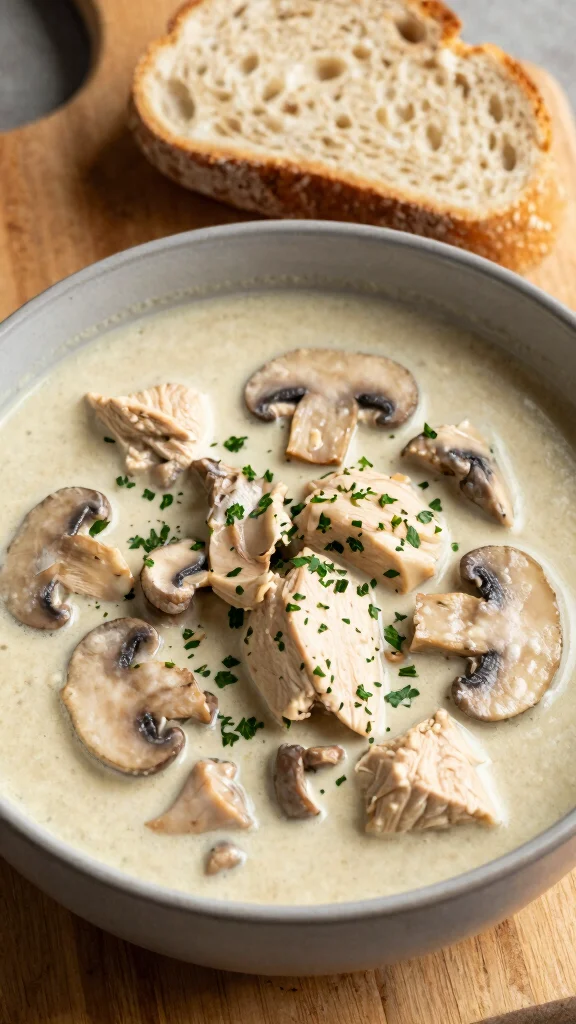 19 Chicken Stew Recipes for Cold Weather Nights - 5. Creamy Mushroom Chicken Stew 1