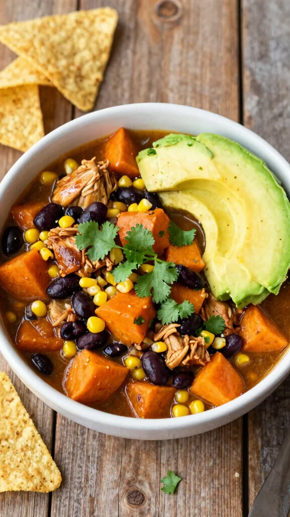 19 Chicken Stew Recipes for Cold Weather Nights - 9. Southwest Chicken and Sweet Potato Stew 1