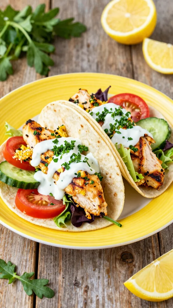 19 Chicken Taco and Burrito Recipes for Taco Tuesday - 3. Lemon Herb Chicken Tacos 1