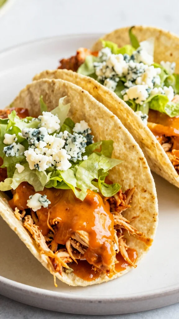 19 Chicken Taco and Burrito Recipes for Taco Tuesday - 9. Buffalo Chicken Tacos 1