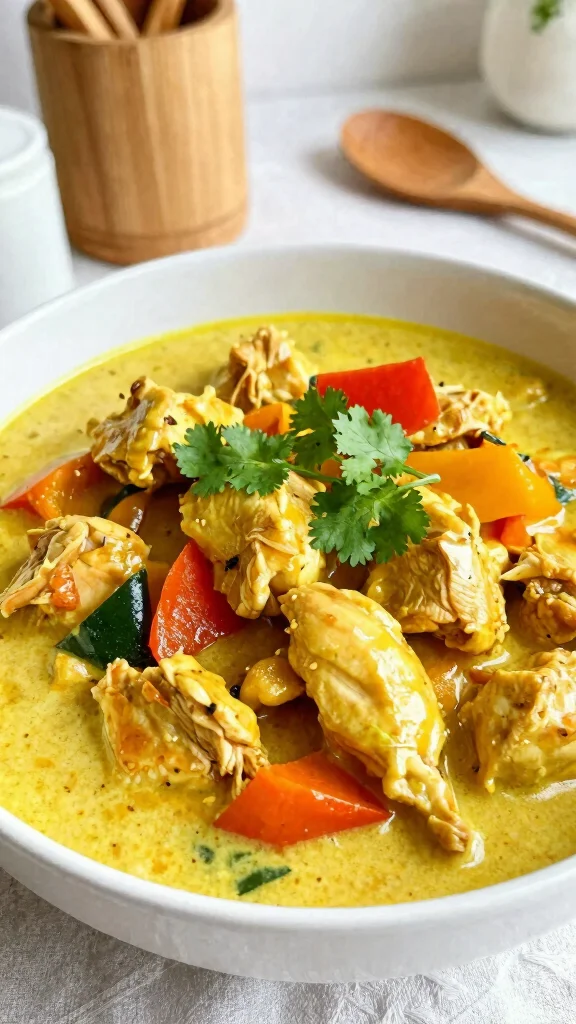 19 Chicken and Vegetable Recipes for Clean Eating - 10. Coconut Curry Chicken & Vegetables 1