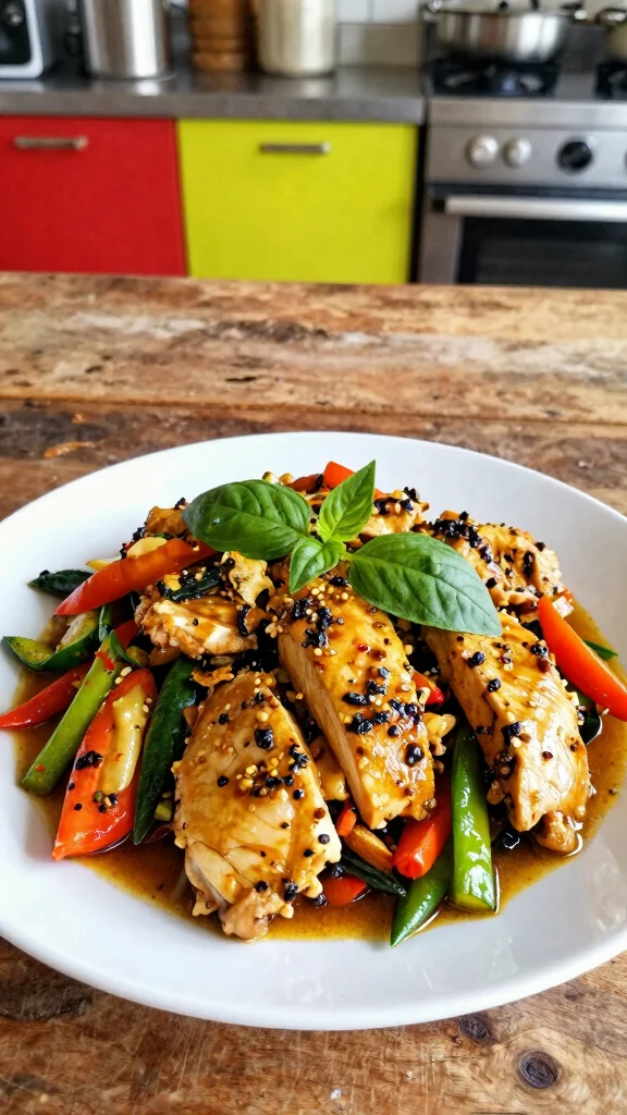19 Chicken and Vegetable Recipes for Clean Eating - 12. Thai Basil Chicken & Stir-Fried Veggies 1
