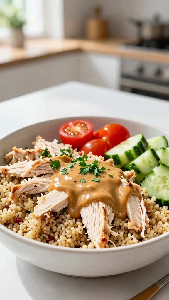 19 Chicken and Vegetable Recipes for Clean Eating - 17. Chicken & Vegetable Quinoa Bowl 1