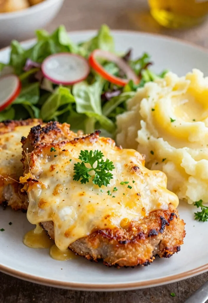 19 Juicy Bone In Pork Chop Recipes in Oven: Flavorful - 9. Cheesy Garlic Stuffed Pork Chops 1