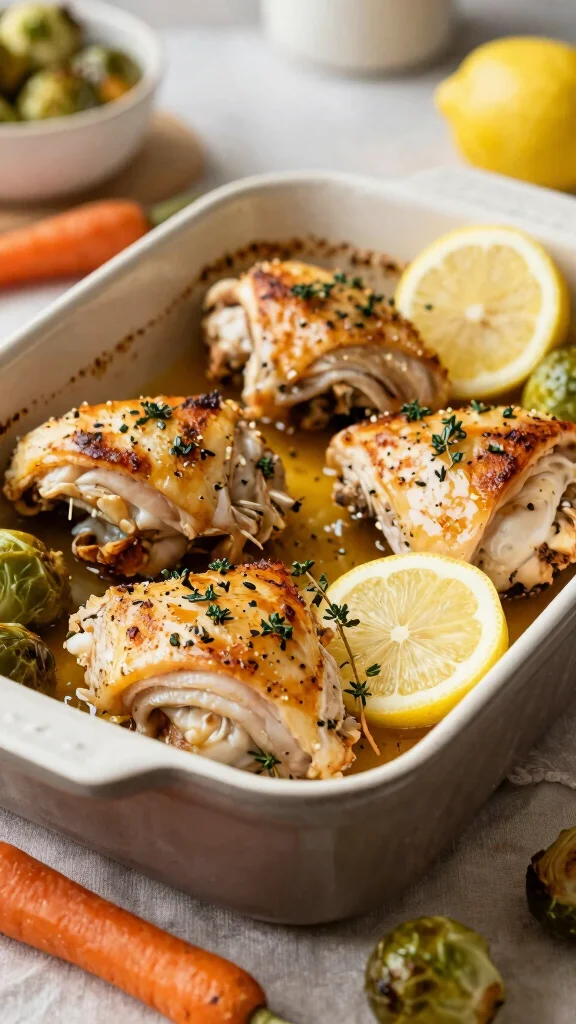 19 Juicy Chicken Thigh Recipes for Flavor Lovers - 3. Lemon Herb Baked Chicken Thighs 1