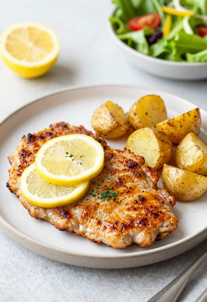 19 Quick & Easy Crock Pot Pork Chop Recipes: Weeknight Dinners - 11. Lemon Garlic Pork Chops 1