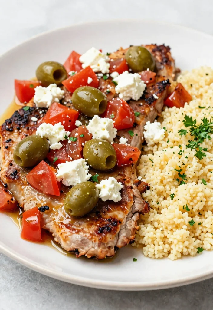 19 Quick & Easy Crock Pot Pork Chop Recipes: Weeknight Dinners - 18. Mediterranean Pork Chops 1