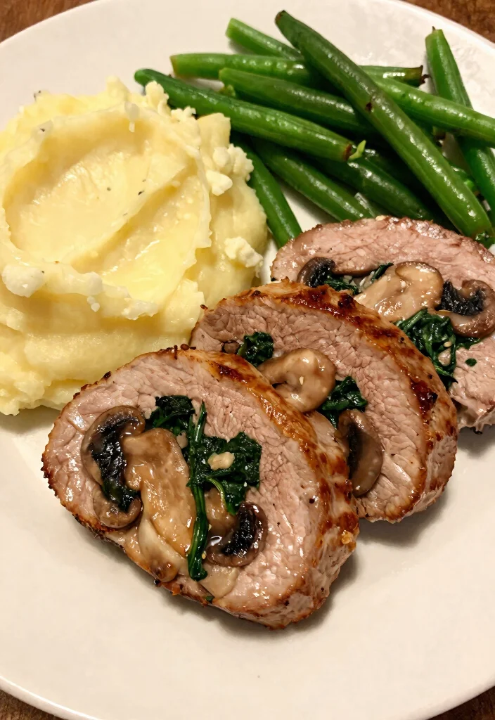 19 Restaurant-Quality Pork Tenderloin Recipes in Oven: At Home - 15. Savory Mushroom and Spinach Pork Tenderloin 1