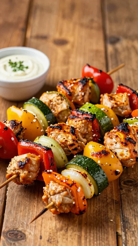 19 Spicy Chicken Recipes for Heat Seekers - 18. Spicy Chicken and Vegetable Skewers 1