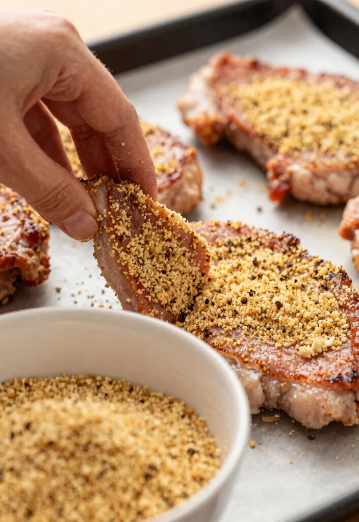 19-Step Shake and Bake Pork Chops: Easy Breaded Crispy Chops - 4. Coating the Pork Chops 1