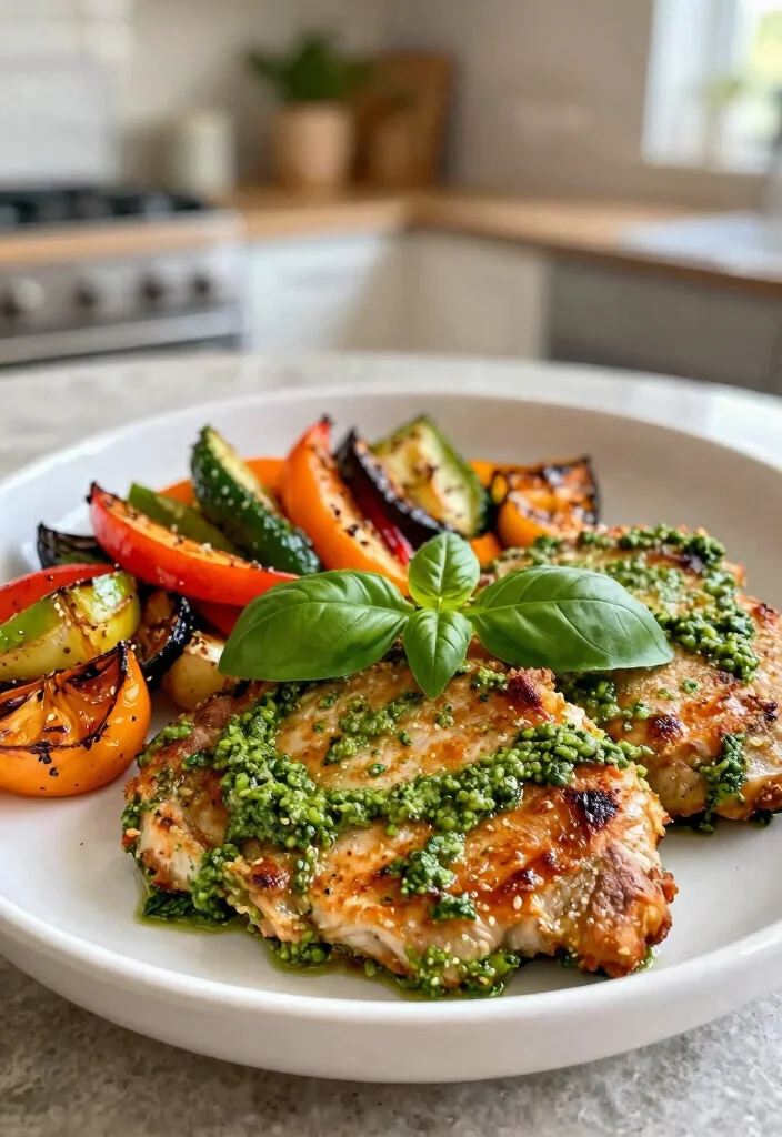 20 Best Air Fryer Pork Chops Bone In: Perfect Juicy Chops Every Time - 11. Pesto Pork Chops 1