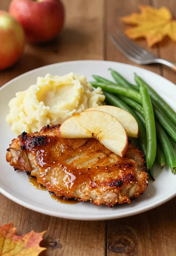 20 Best Air Fryer Pork Chops Bone In: Perfect Juicy Chops Every Time - 12. Apple Cider Glazed Pork Chops 1