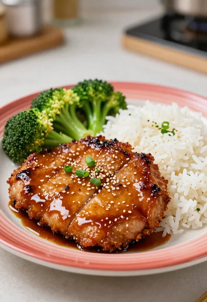 20 Best Air Fryer Pork Chops Bone In: Perfect Juicy Chops Every Time - 6. Teriyaki Glazed Pork Chops 1