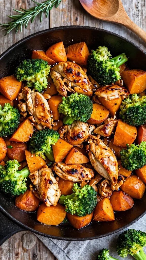 20 Chicken Broccoli Recipes Perfect for Dinner - 12. Chicken Broccoli and Sweet Potato Hash 1