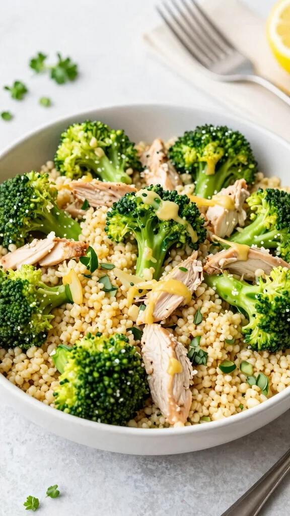 20 Chicken Broccoli Recipes Perfect for Dinner - 16. Chicken Broccoli and Couscous Salad 1