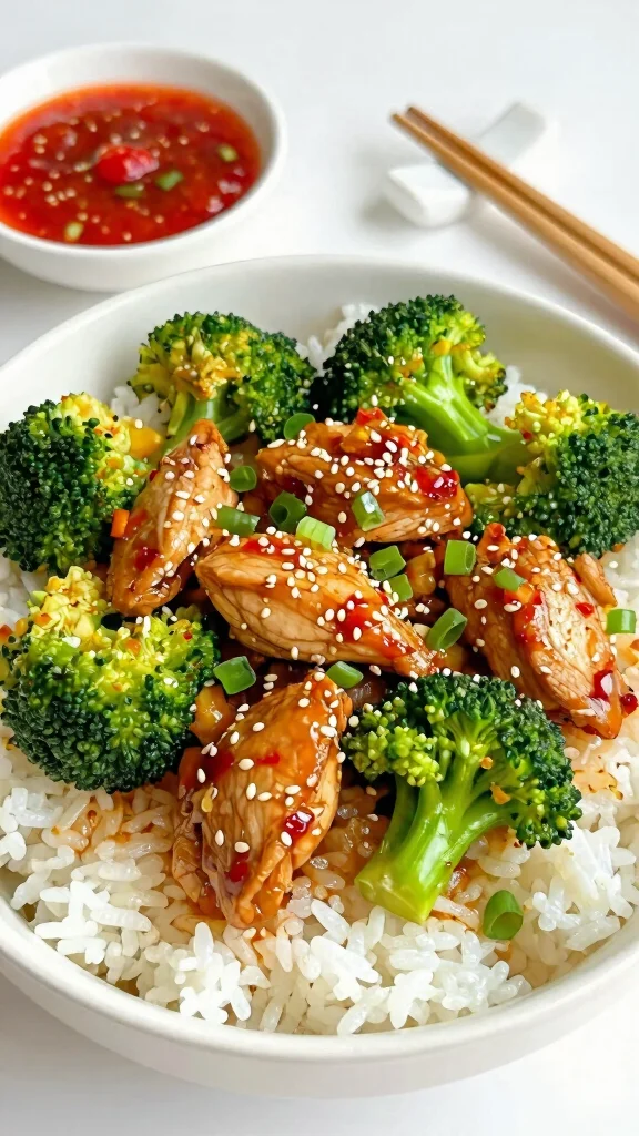 20 Chicken Broccoli Recipes Perfect for Dinner - 9. Spicy Chicken Broccoli Rice Bowl 1