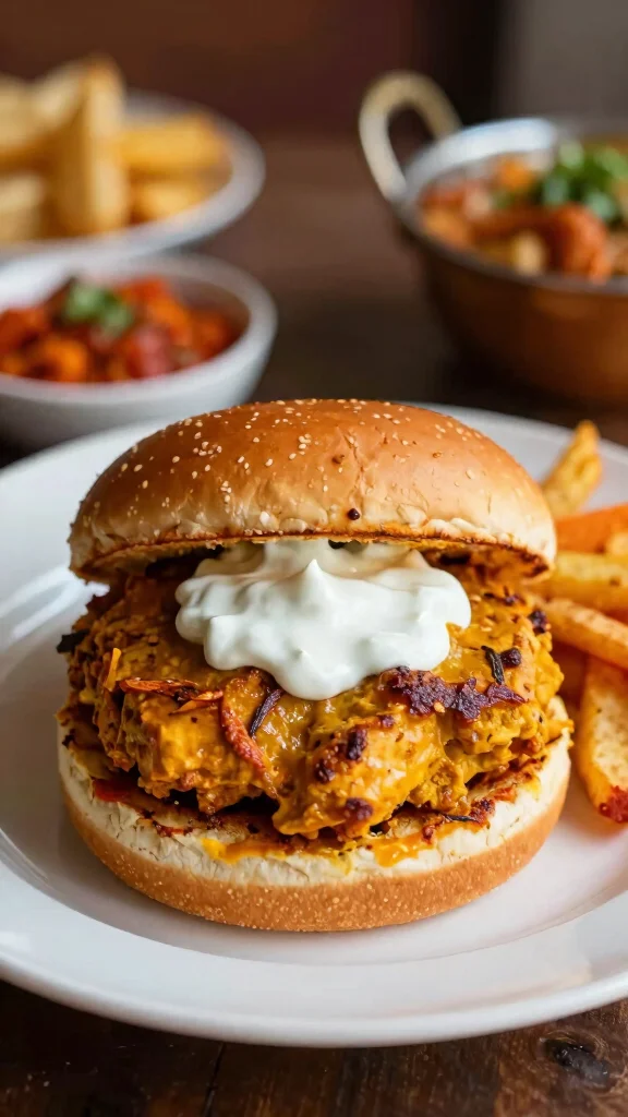 20 Chicken Burger Recipes for Homemade Fast Food - 15. Curry Chicken Burger 1
