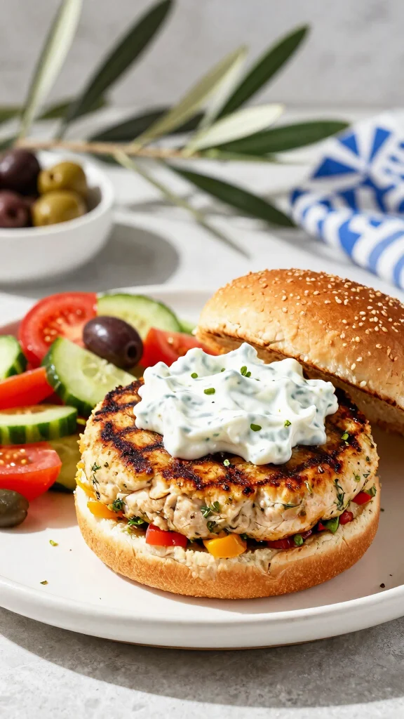 20 Chicken Burger Recipes for Homemade Fast Food - 3. Mediterranean Herb Chicken Burger 1