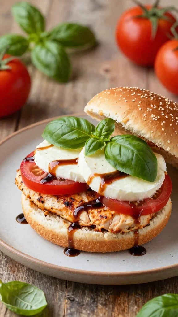 20 Chicken Burger Recipes for Homemade Fast Food - 7. Caprese Chicken Burger 1