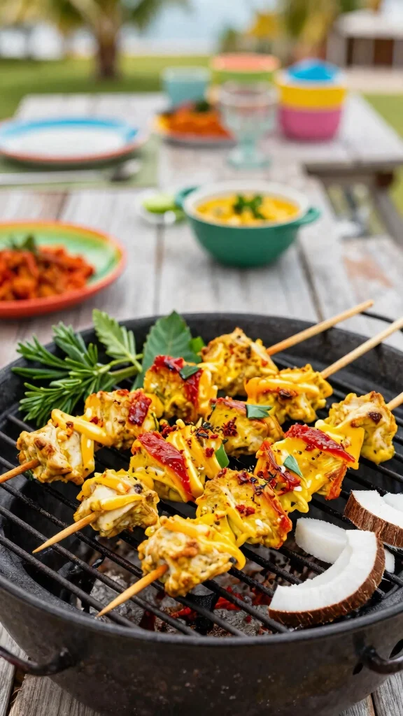 20 Chicken Kebabs Recipes Great for Grilling - 15. Coconut Curry Chicken Kebabs 1