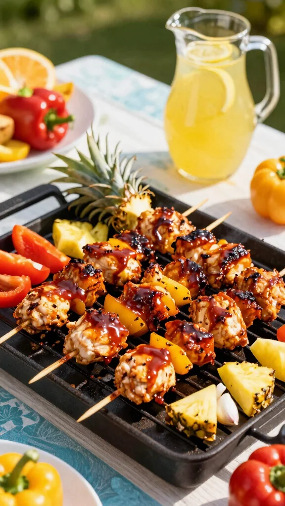 20 Chicken Kebabs Recipes Great for Grilling - 5. BBQ Chicken Kebabs with Pineapple 1